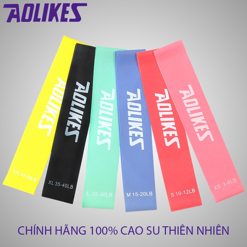 Dây miniband tập mông gym kháng lực Aolikes, Dây cao su đàn hồi tập chân HERIA HCM A-3601