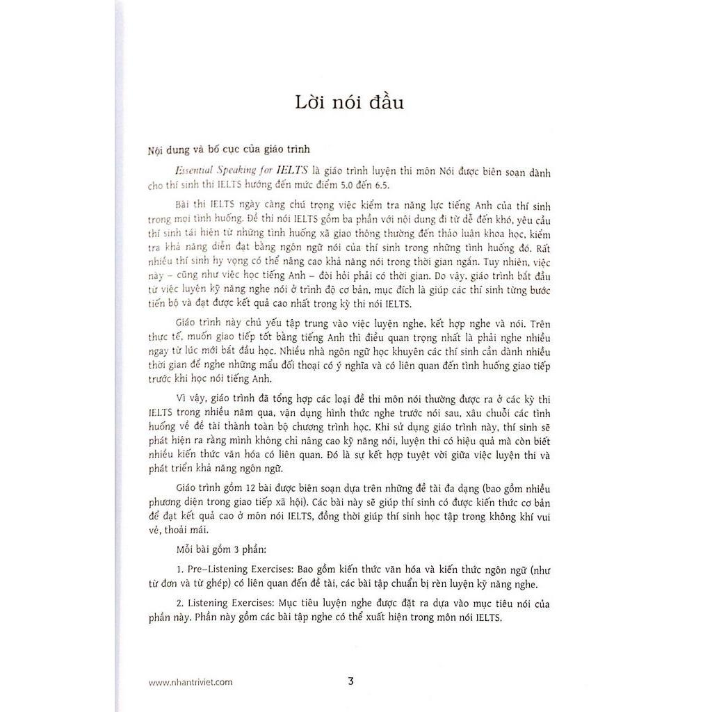 Sách Essential Speaking For IELTS