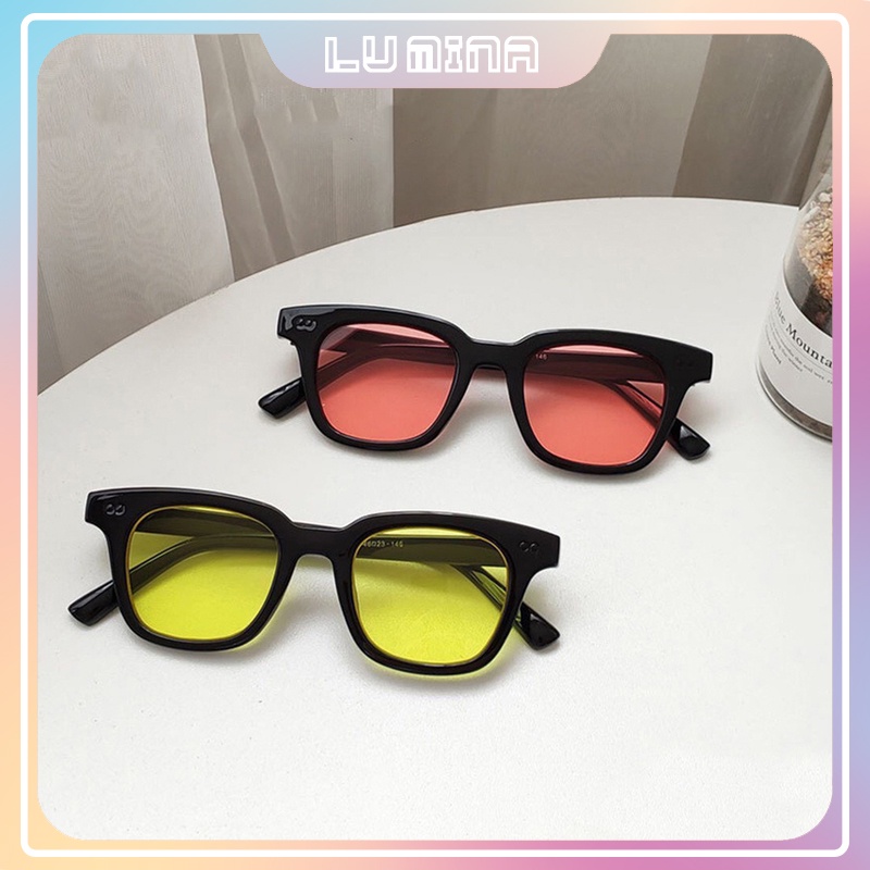 Kính mát thời trang nam nữ gọng chữ V siêu ngầu cá tính đa dạng màu sắc phong cách Hàn Quốc đẹp giá rẻ LUMINA 241