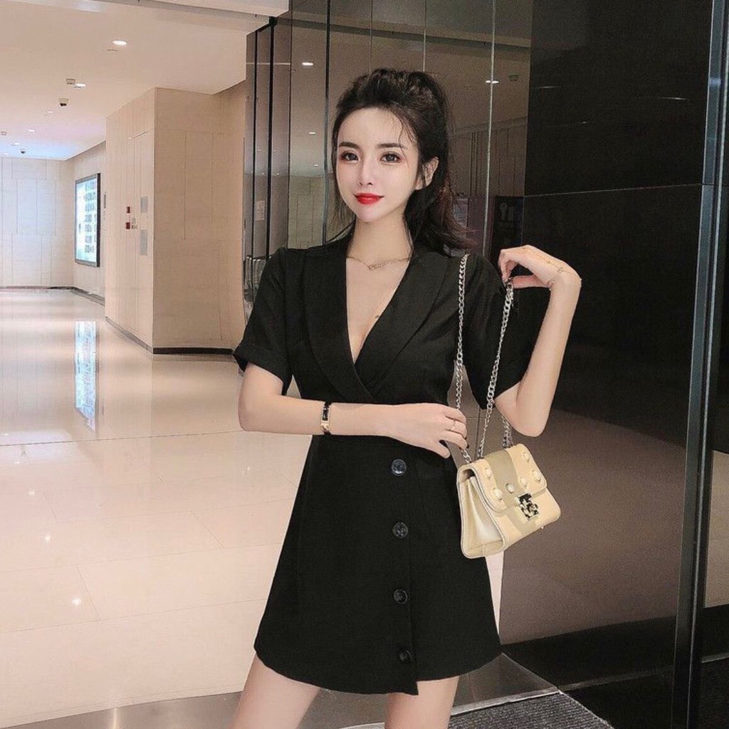 Jumpsuit Cổ Vest Quyến Rũ 2 Màu - JU000