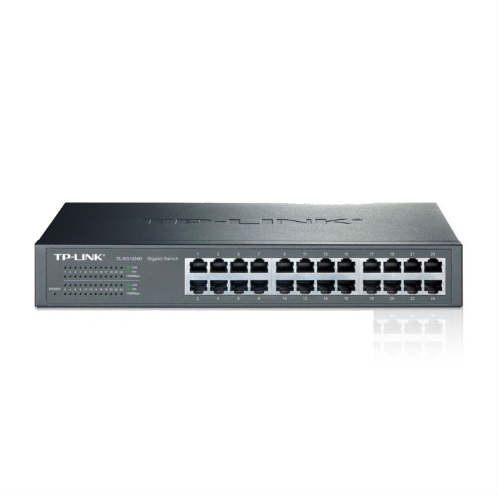 [Mã ELMALLCOIN hoàn 8% xu đơn 499K] Bộ Switch 24 cổng Gigabit chia mạng LAN TPLink TL-SG1024D