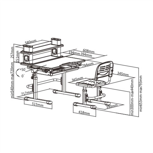 BỘ BÀN GHẾ HỌC SINH CHỐNG GÙ LƯNG C401