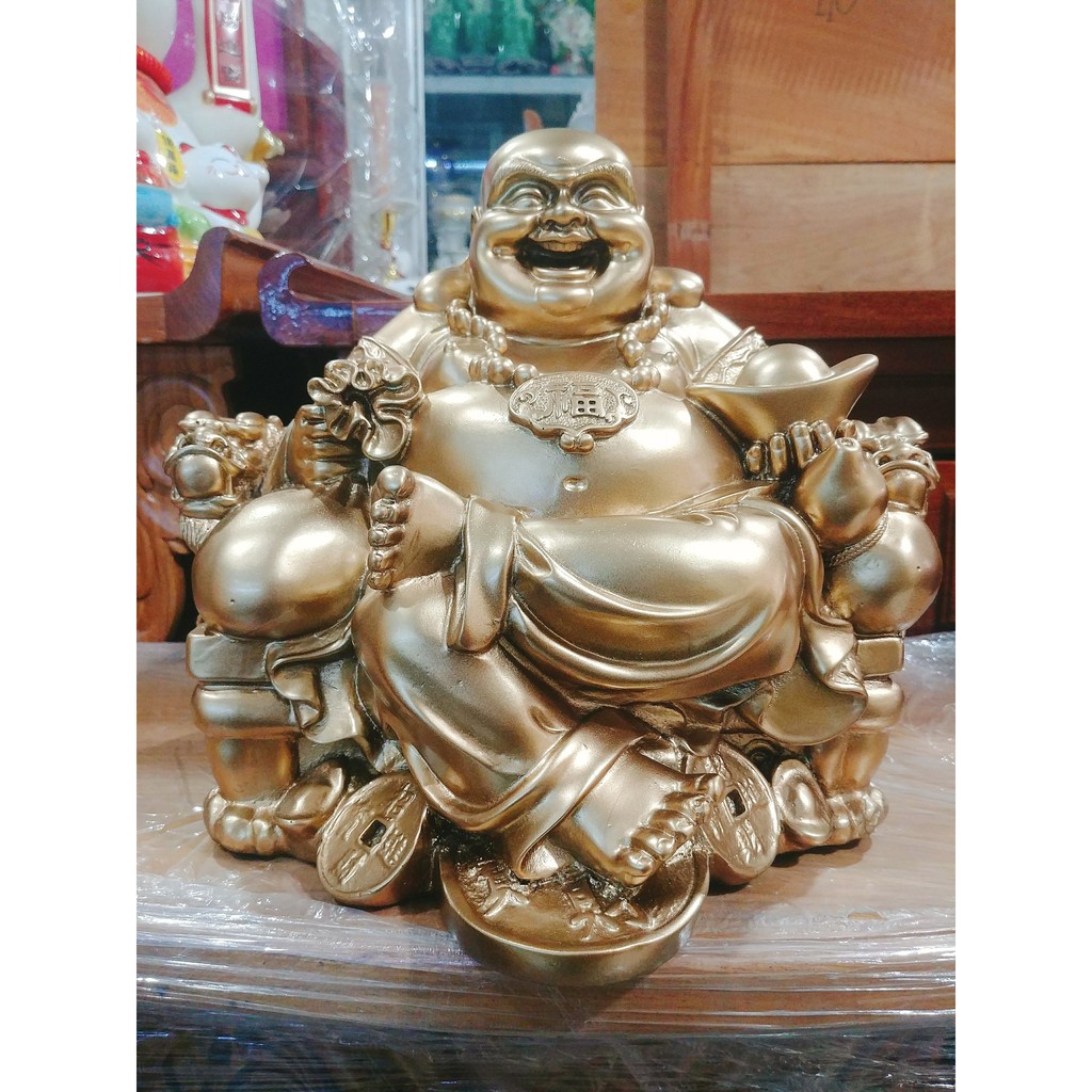 Tượng phật di lặc bột đá cao 25cm