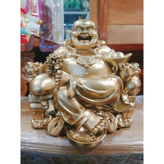 Tượng phật di lặc bột đá cao 25cm