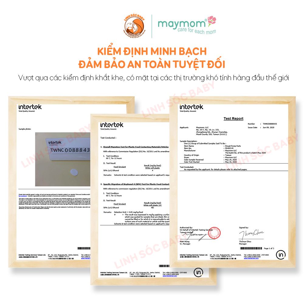Combo 8 van trắng máy hút sữa Medela Pump, thương hiệu Maymom