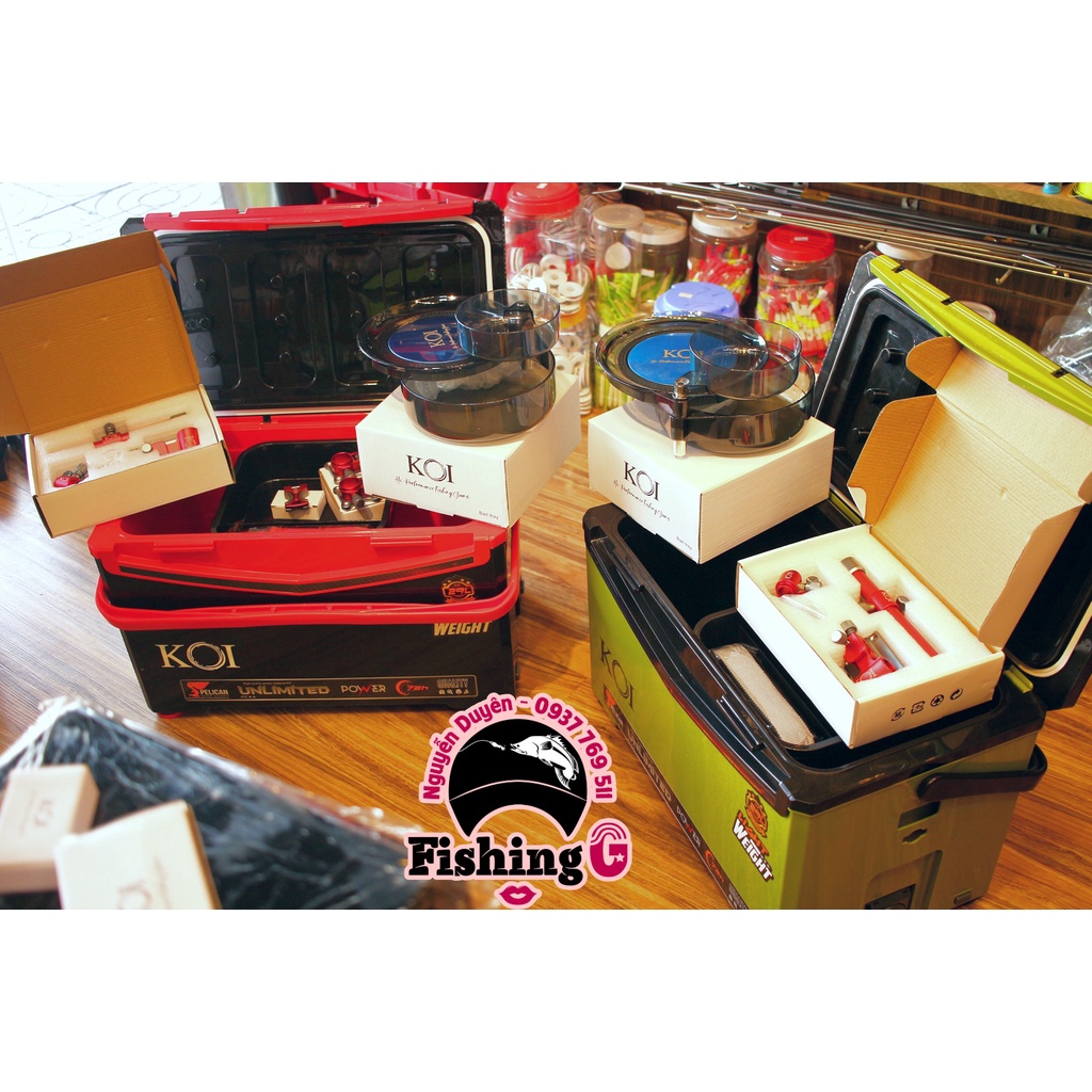 Thùng Chuyên Câu Đài KOI 28L Full Phụ Kiện