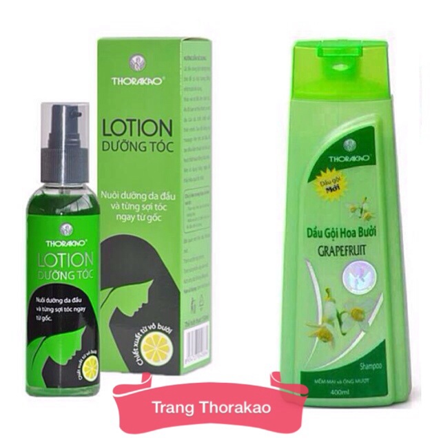 TINH DẦU BƯỞI 150ml + DẦU GỘI HOA BƯỞI 400ml-Thorakao Việt Nam