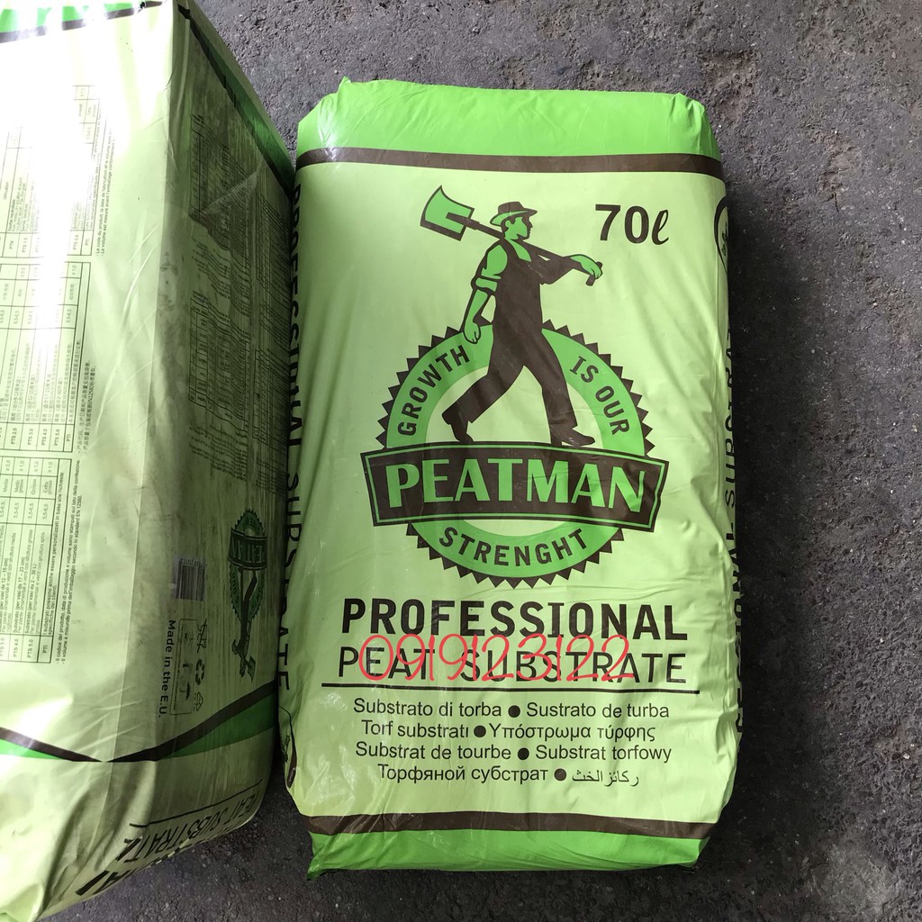 Đất hữu cơ PEATMAN giá thể ươm cây ( 1kg ) gieo hạt hoặc trộn giá thể trồng sen đá cao cấp