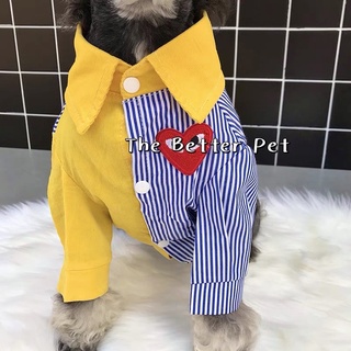 ÁO SƠ MI PLAY HEART cho thú cưng (áo sơ mi cho chó mèo)