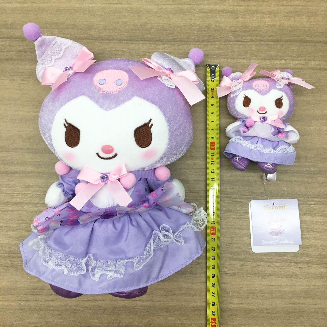 Kuromi Princess Dress Plush Toy Stuffed Doll Toy13/22cm Soft Cartoon Brooch Gift