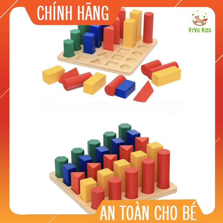 Trụ so sánh giáo cụ Montessori♥️ CHÍNH HÃNG♥️ ĐỒ CHƠI GIÁO DỤC♥️ giúp bé tăng tư duy logic