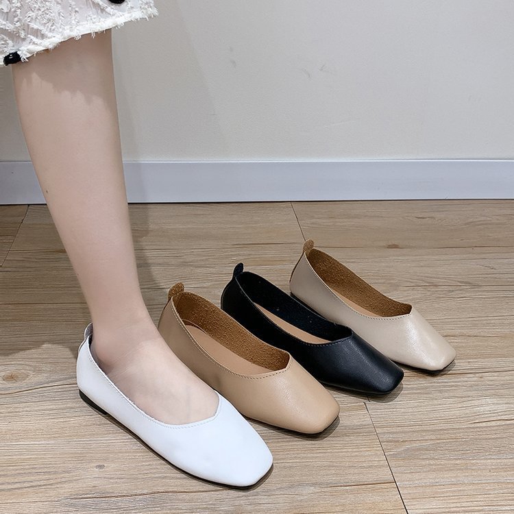Giày Búp Bê Da Pu Đế Bằng Kiểu Hàn Quốc Thời Trang Cho Nữ | BigBuy360 - bigbuy360.vn