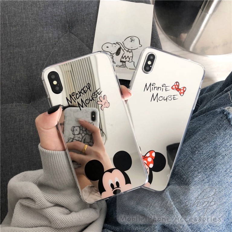 Sale 69% Ốp điện thoại silicon mềm tráng gương in hình Mickey iPhone XS Max Giá gốc 60000đ-22F51
