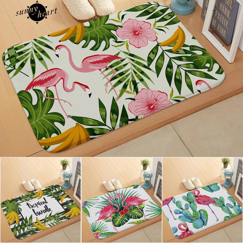 Thảm Chùi Chân Chống Trượt Họa Tiết Hồng Hạc