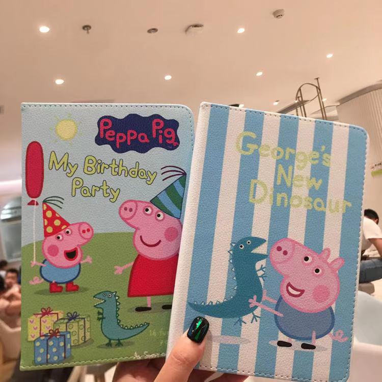 Bao Da Máy Tính Bảng Họa Tiết Hoạt Hình Heo Peppa Cho apple ipad mini ipad air 9.7inch Ốp