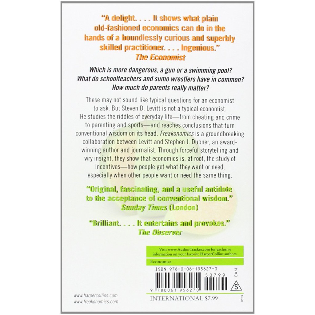 Sách Ngoại Văn: Freakonomics Mass Market Paperback – International Edition, September 1, 2009