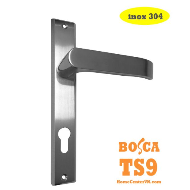 KHOÁ TAY GẠT BOSCA INOX 304 DÙNG CHO CỬA SẮT ĐỐ 3X6, sắt đố 4x4; NHÔM HỆ 700