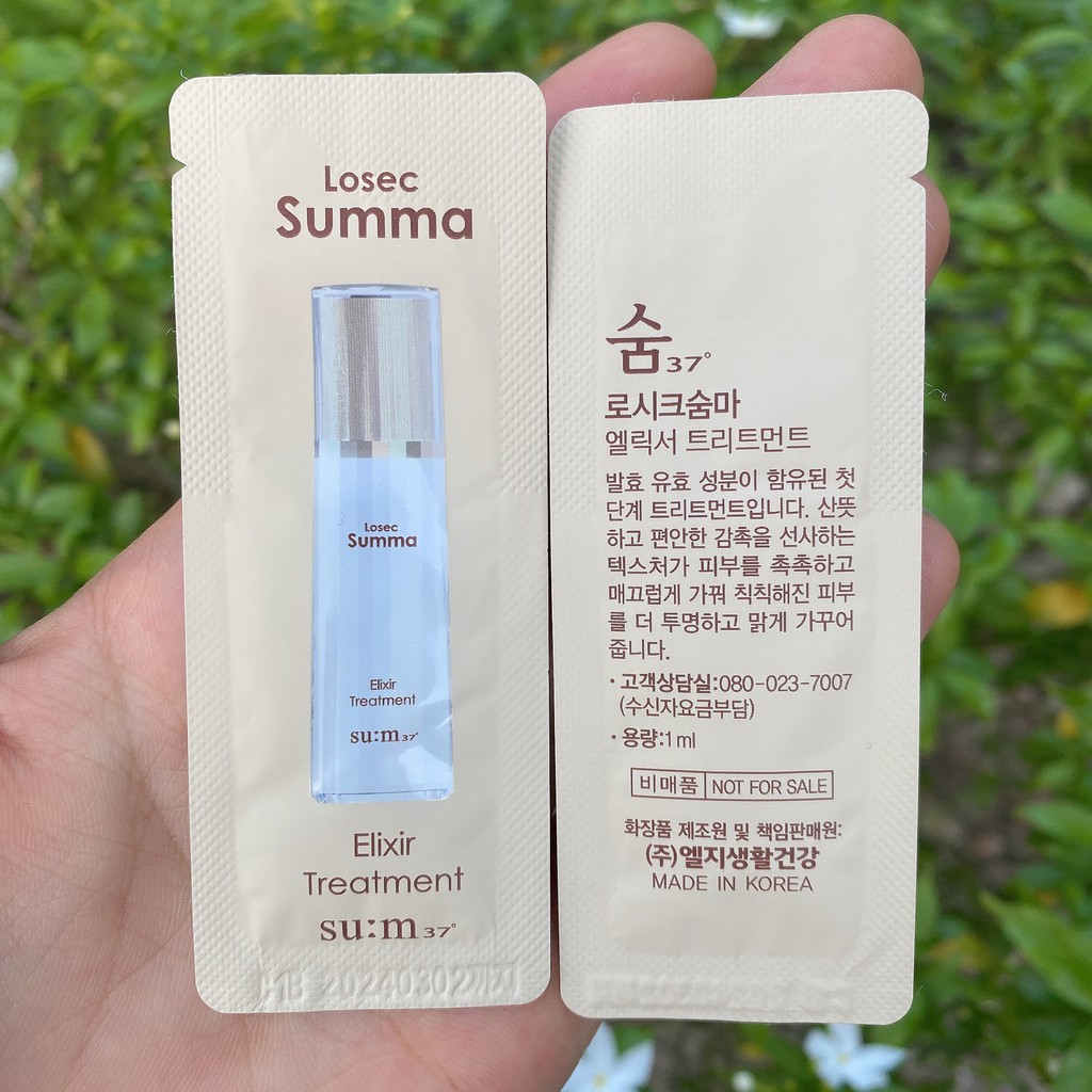 Combo 10 gói tinh chất dưỡng trắng Losec Summa Elixir Treatment Su:m37 date 2024