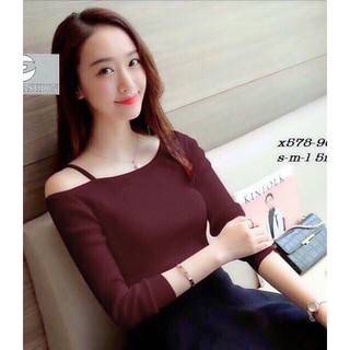 Áo len gân 1 dây (nhiều màu)