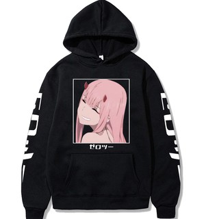 Anime Zero Hai In Áo Chui Đầu Nam Quá Khổ Hoody Darling In Franxx Trang Phục Áo Khoác Bông Tai Kẹp Sudadera Áo Hoddie