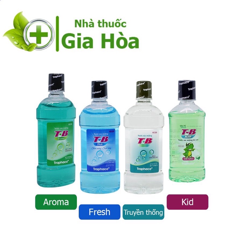 Nước súc miệng T-B / TB (TRAPHACO) giúp thơm miệng, sạch khuẩn miệng, ngừa đau họng, đau răng, chảy máu chân răng