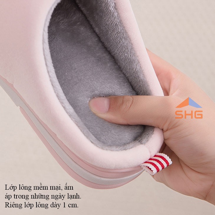 Dép Bông nữ hình TUẦN LỘC - Sục Lông nữ hình Tuần Lộc, ấm áp cho mùa lạnh, cực cute