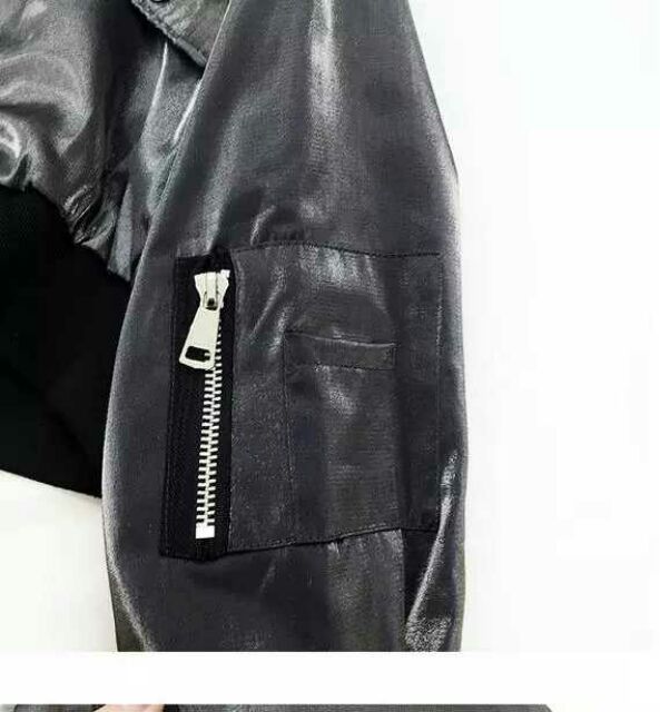 Áo bomber xám bạc cực đẹp