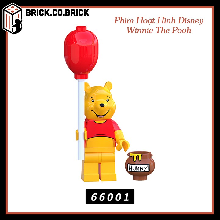 Winnie The Pooh Đồ Chơi Lắp Ráp Non LEGO Nhân Vật Phim Hoạt Hình Disney Động Vật Gấu Pooh Thỏ Hổ Lừa XP66001