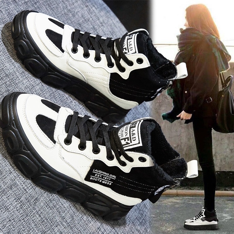 Giày nữ buộc dây đế độn, giày thể thao nữ phối kiểu