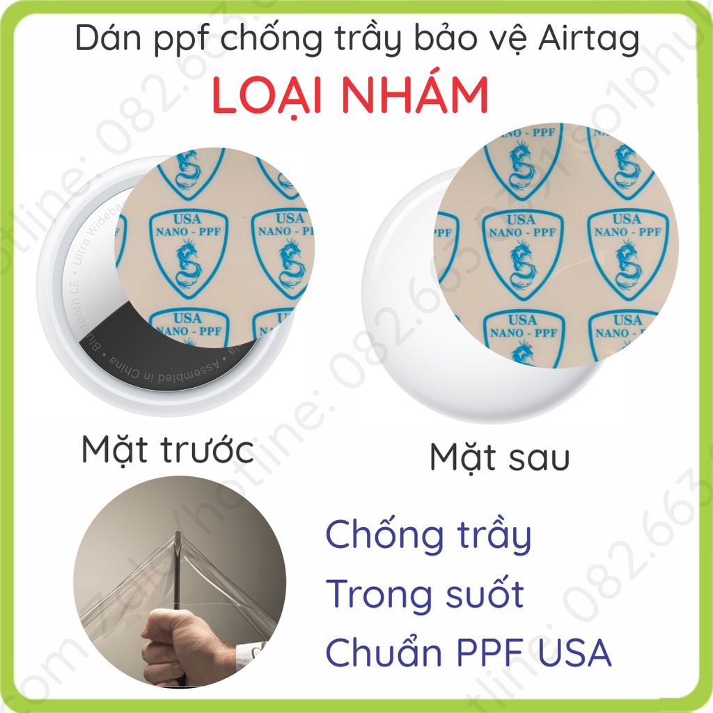 Miếng dán Airtag  loại cao cấp chống trầy xước, bảo vệ toàn diện, tự phục hồi vết xước