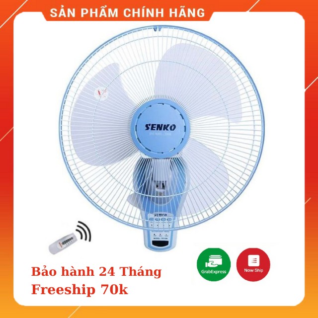 Quạt Treo Tường Điều Khiển Từ Xa SENKO TR1683, Quạt Khỏe có 3 chế độ làm mát, Thiết Kế Trẻ Trung, Bảo Hành 24 Tháng