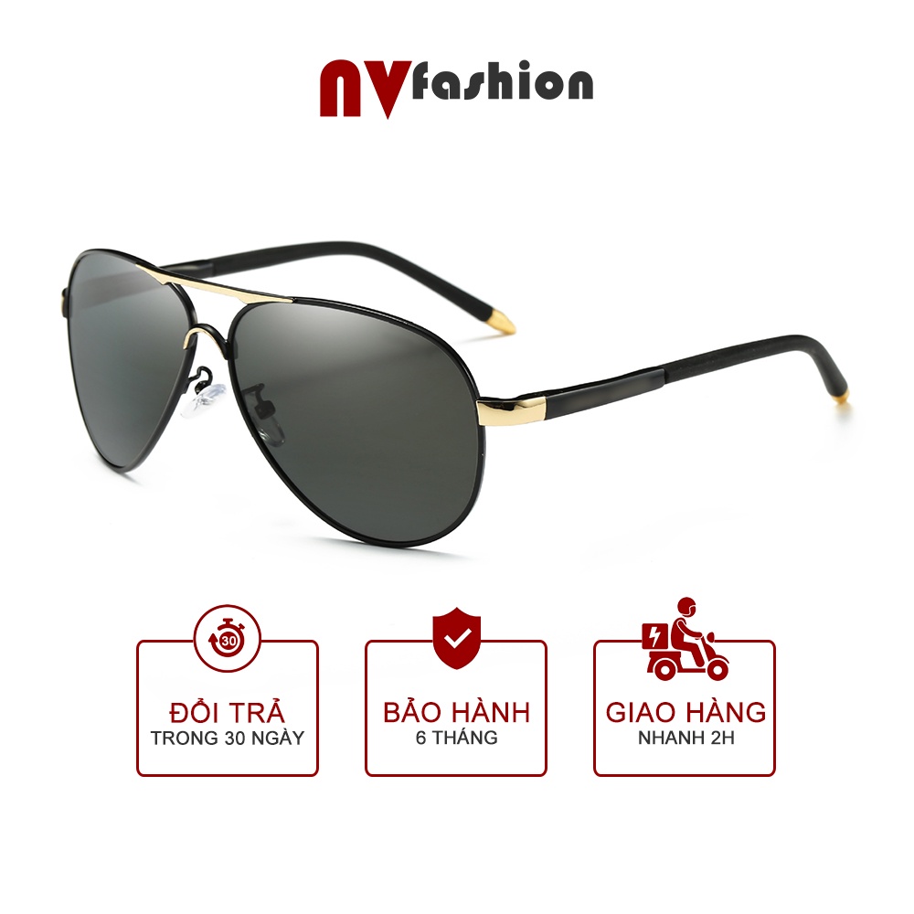 Kính mát nam nữ thời trang NVfashion A8503, tròng phân cực Polarized càng lò xo đàn hồi (nhiều màu)