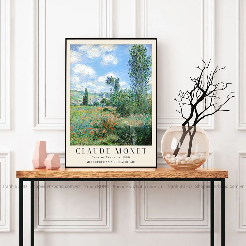 Mẫu tranh Claude Monet 50x70cm - Tranh Canvas Decor treo tường - Trang Trí Phòng Ngủ Phòng Khách Sạn - MELYHOME DECOR