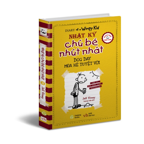 Sách - Nhật Ký Chú Bé Nhút Nhát tập 4: Mùa hè tuyệt vời (Dog Day) - Phiên bản song ngữ Việt-Anh