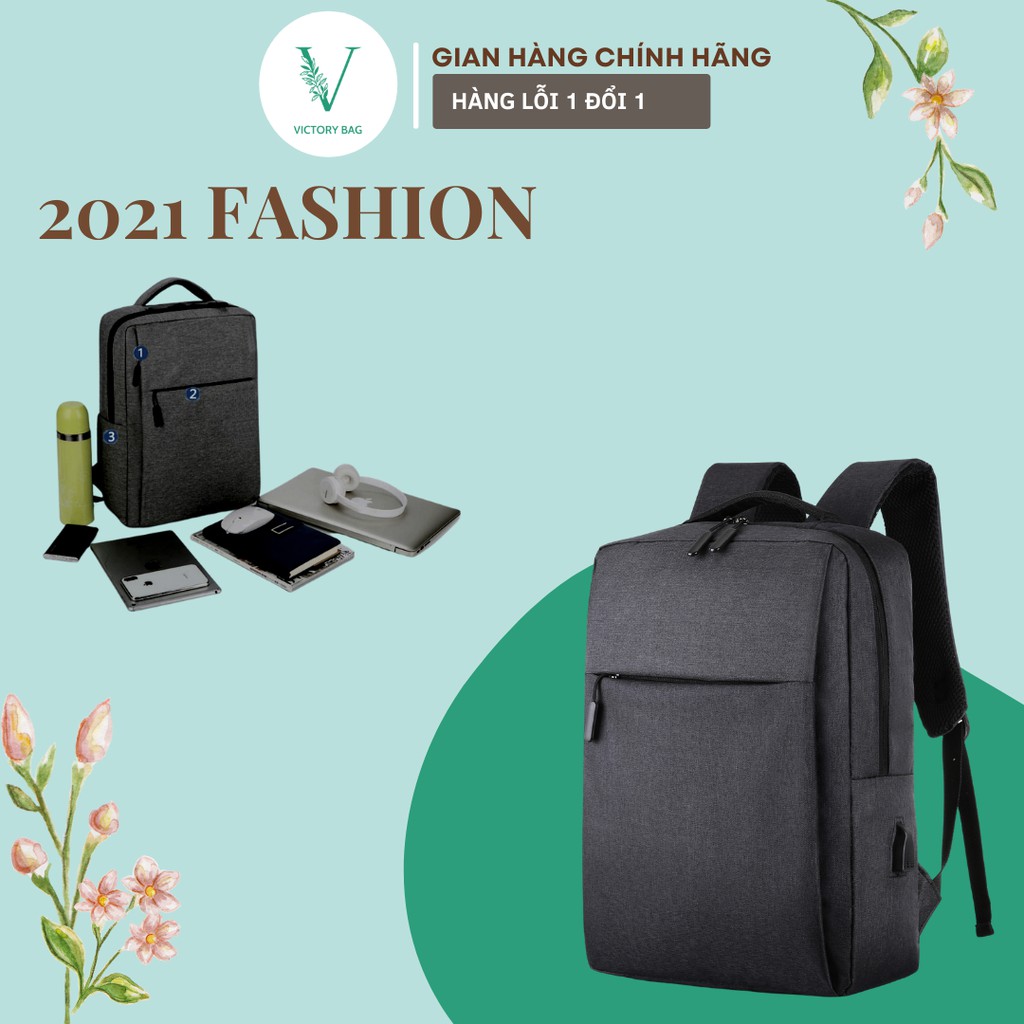 🎒 Balo nam, nữ đa năng đựng vừa Laptop - chất liệu cao cấp, chống thấm, tặng kèm cổng nối cáp sạc 🎒 BLN-018 🎒VICTORY