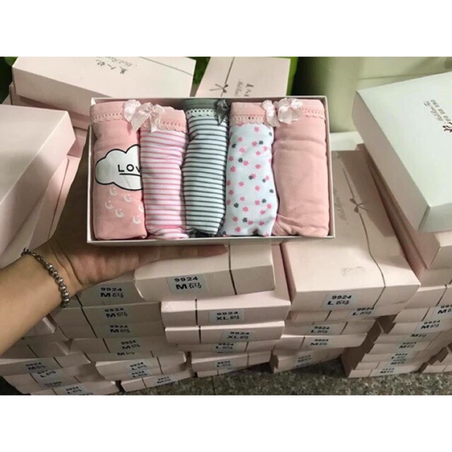 [CÓ SẴN] Hộp 5 quần chip cotton mã 9924