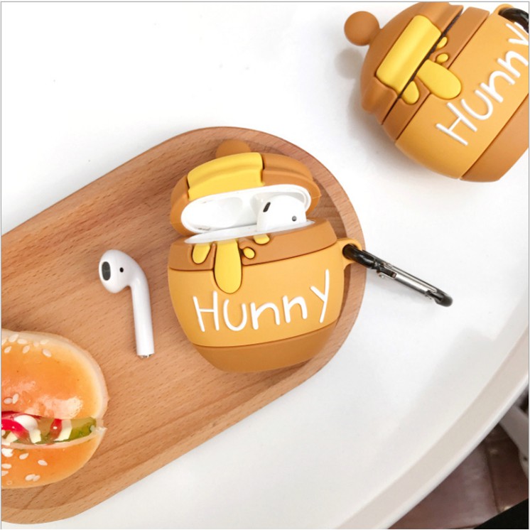 Vỏ đựng ốp case airpod HUNNY, bảo vệ tai nghe không dây bluetooth 1/2/Pro - chống va đập, bám bụi