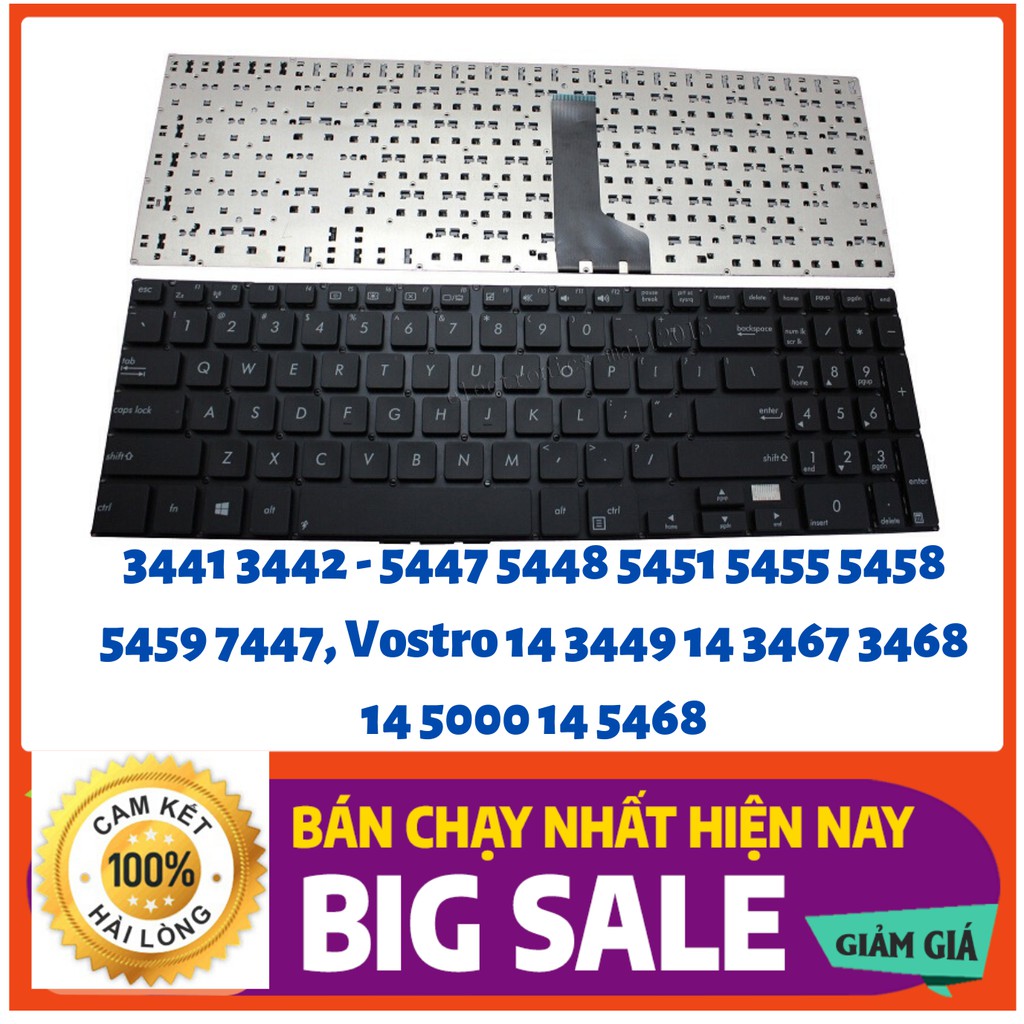 Bàn phím DELL INSPIRON 3441 3442 - 5447 5448 5451 5455 5458 5459 7447, Vostro 14 3449 14 3467 3468 14 5000 14 5468