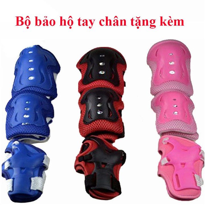 Giày trượt batin trẻ em tặng kèm đồ bảo hộ tay chân size S,M,L