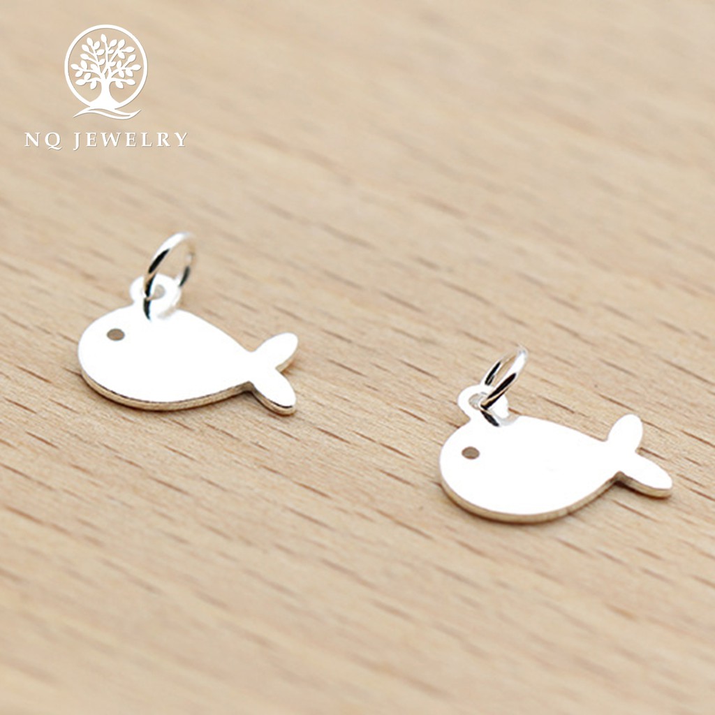 Charm bạc hình cá voi treo - NQ Jewelry