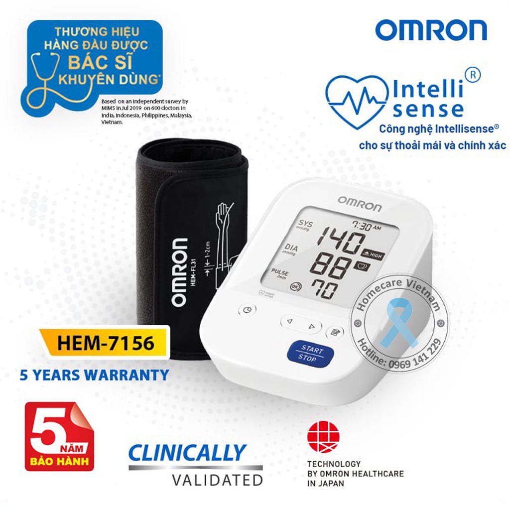 Máy đo huyết áp bắp tay Omron HEM-7156 - Thương Hiệu Nhật Bản