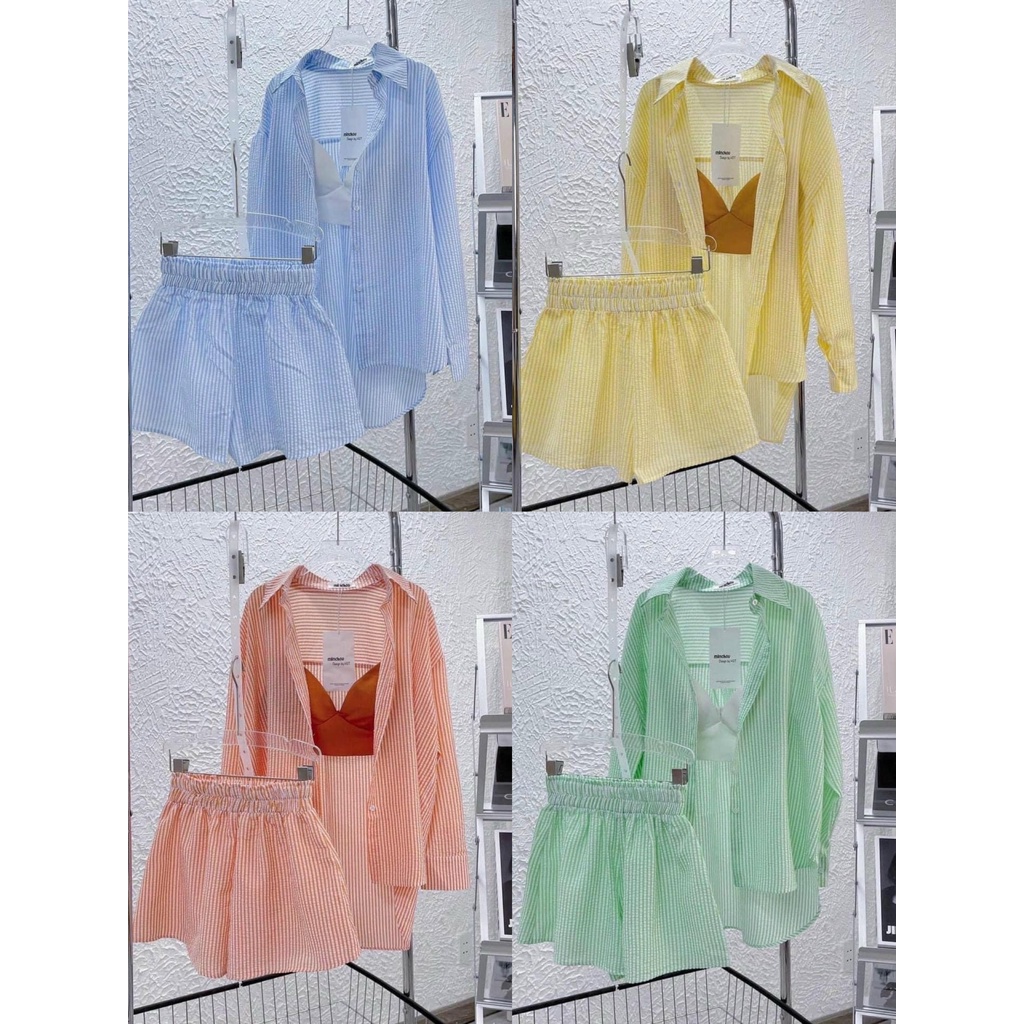 SET SƠ MI ĐŨI HÀN ULZZANG HOT HÈ 2022