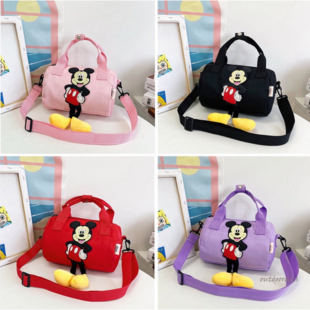 DISNEY Túi Xách Du Lịch Đa Năng Siêu Nhẹ In Họa Tiết Chuột Mickey Dễ Thương Cho Bé