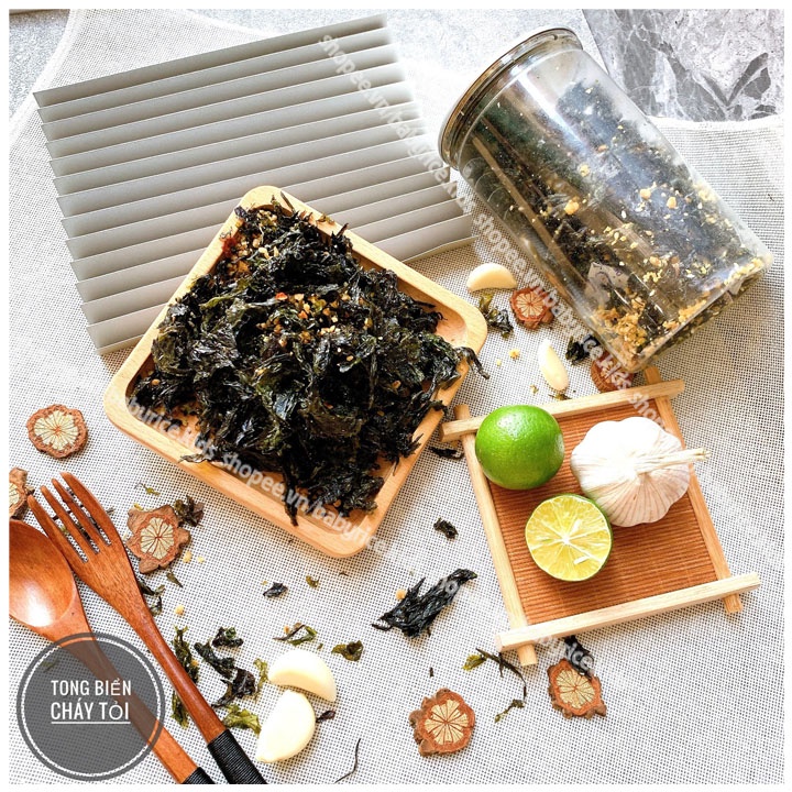 Rong Biển Cháy Tỏi 200 Gram BabyRice Siêu Ngon Đậm Vị Đồ Ăn Vặt Cao Cấp