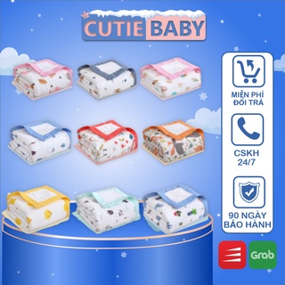 Chăn cho bé mùa hè thu - Mền xô 6 lớp có viền cho bé sơ sinh - Chăn 100% cotton 4 mùa cho bé trai, bé gái, trẻ