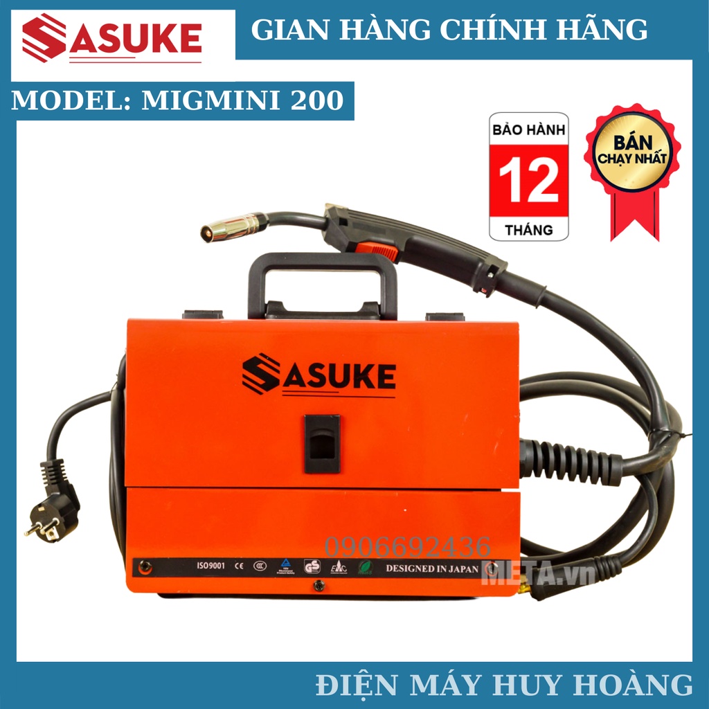 Máy hàn MIG mini 200 Sasuke - Máy hàn mig 3 chức năng tặng cuộn dây hàn MIG 1kg