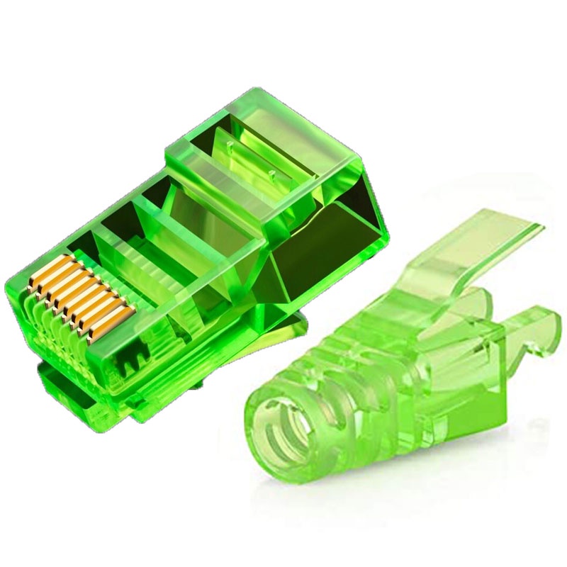 Set 50 Đầu Nối RJ45 Cat6 Kèm 50 Đầu Nối Dây Cáp Chuyên Dụng