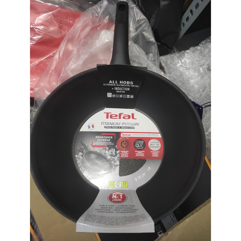 Chảo Tefal Titanium Fusion chảo chống dính vân đá - Dập đáy Made in France