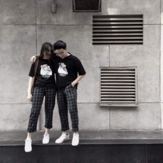 Quần Caro Plaid Pant Xám Đen