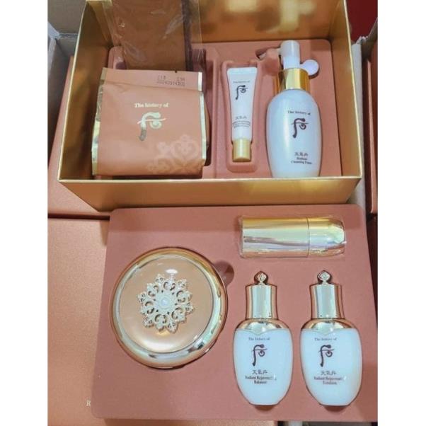 Set phấn nước tái sinh cao cấp khuyến mãI Whoo Radiant Essence Cushion SPF50+/PA+++ date 2024 - Chính hãng LG Hàn Quốc